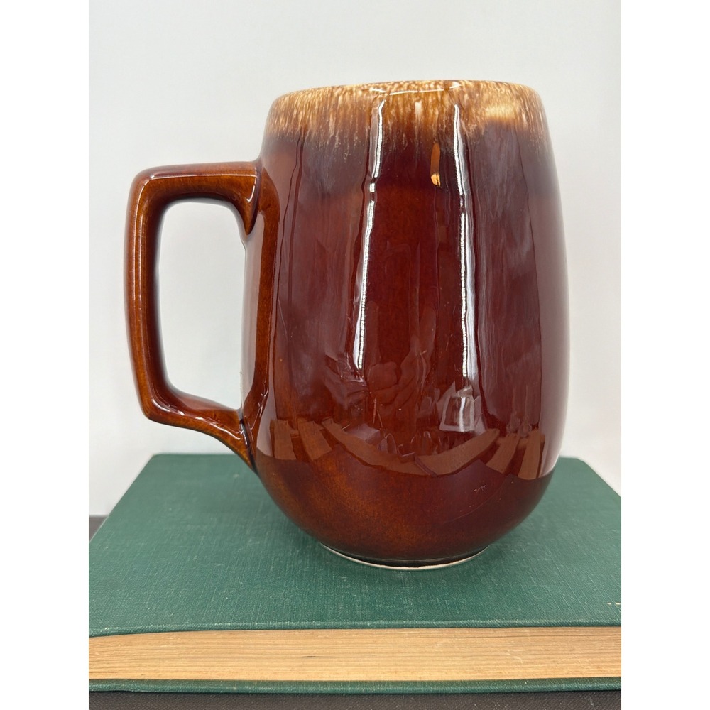 Hull Pottery Brown Drip Glaze Barrel Mug Vintage USA Oven Proof 510 Coffee Cup